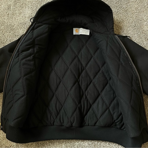 Vintage Carhartt Canvas Quilt Lined Jacket 90s JQ1005 Size XL - Picture 5 of 8